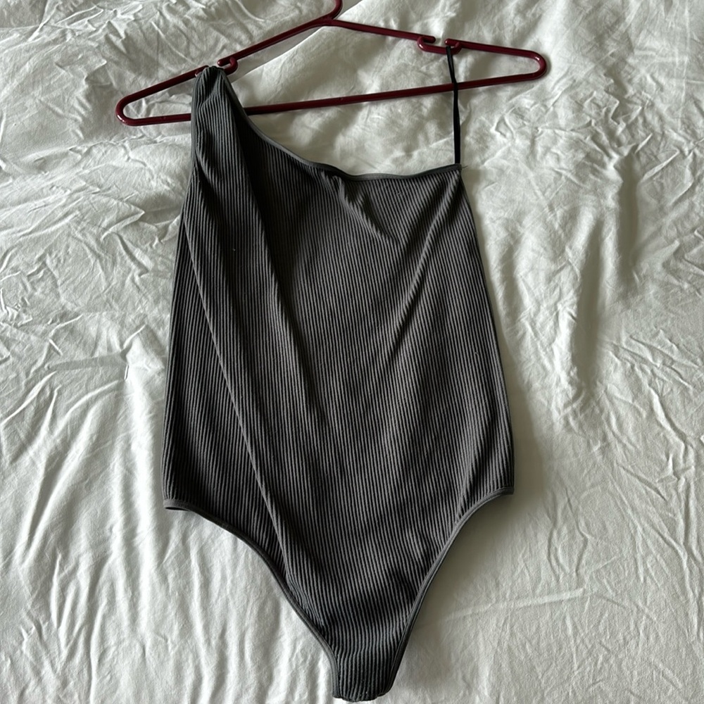 One shoulder gray bodysuit! From Tilly’s!